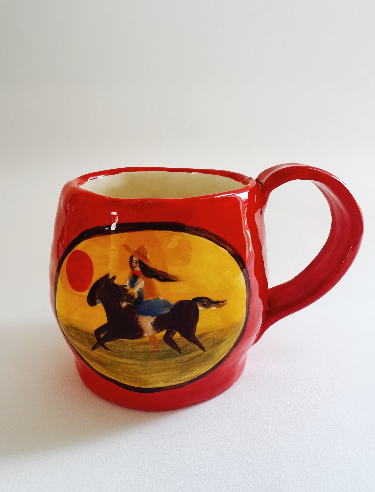 Cowgirl Mug - Large Red