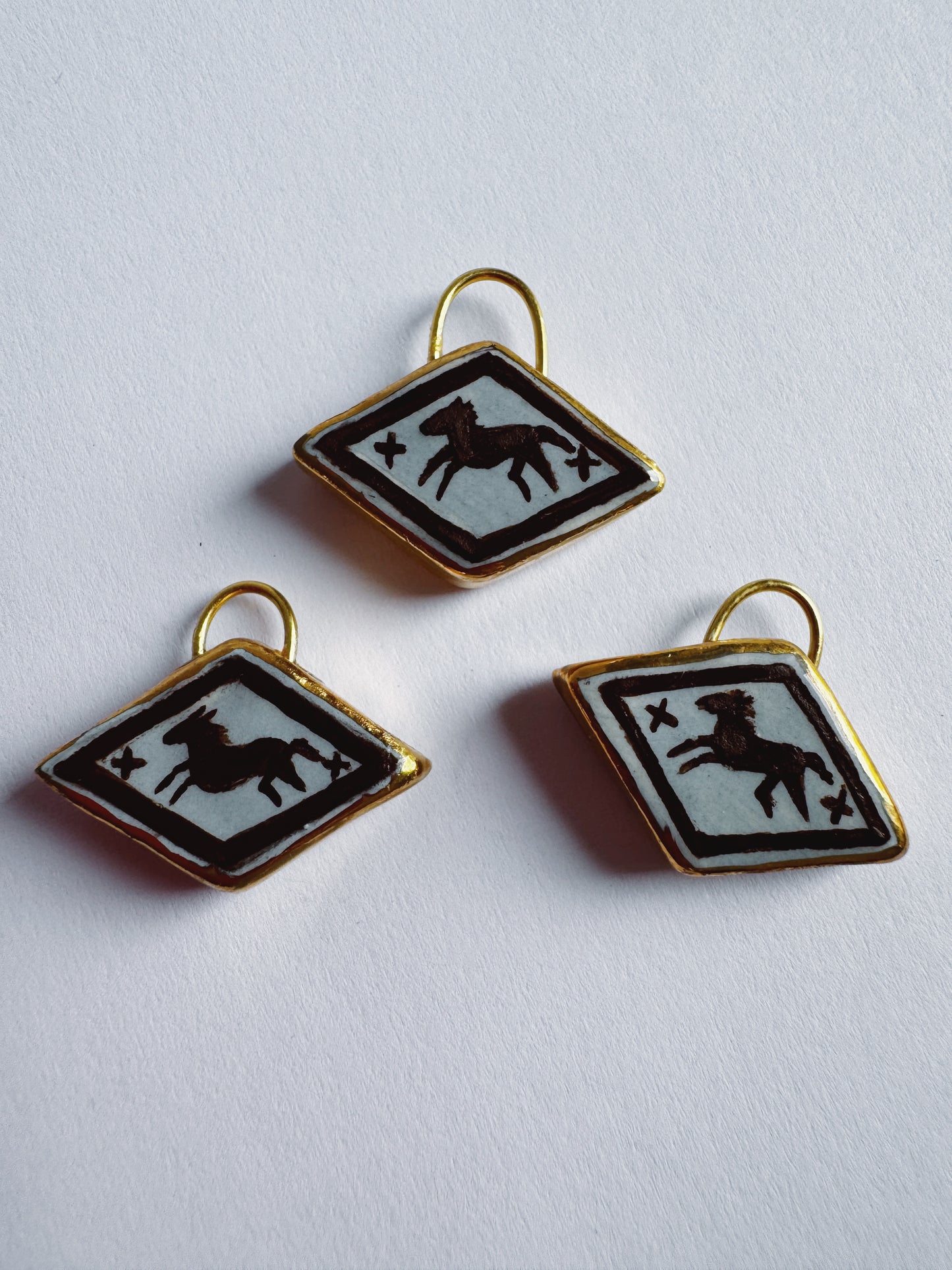 Horse Pendant - Blue Diamond