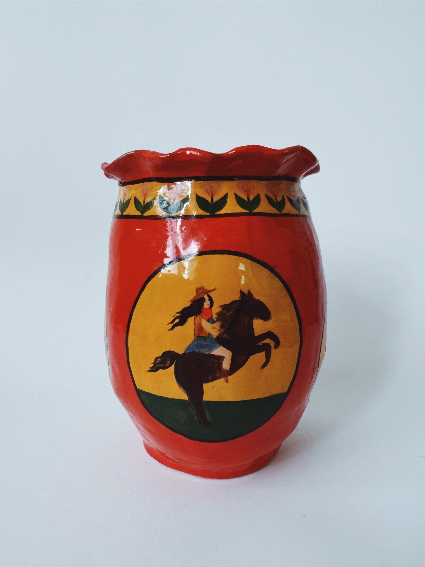 Cowgirl Vase