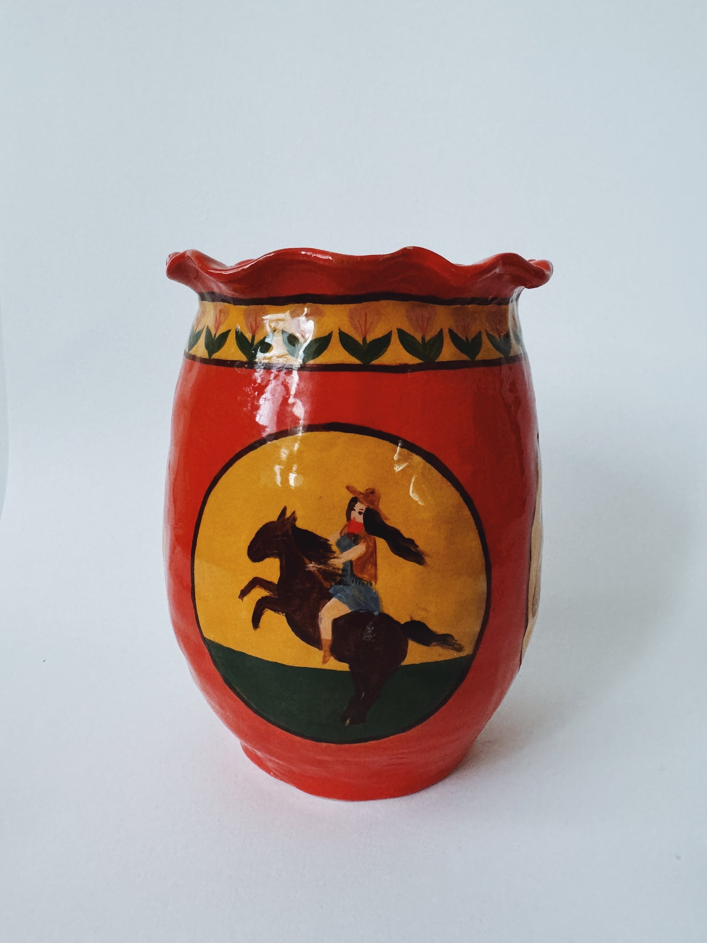 Cowgirl Vase