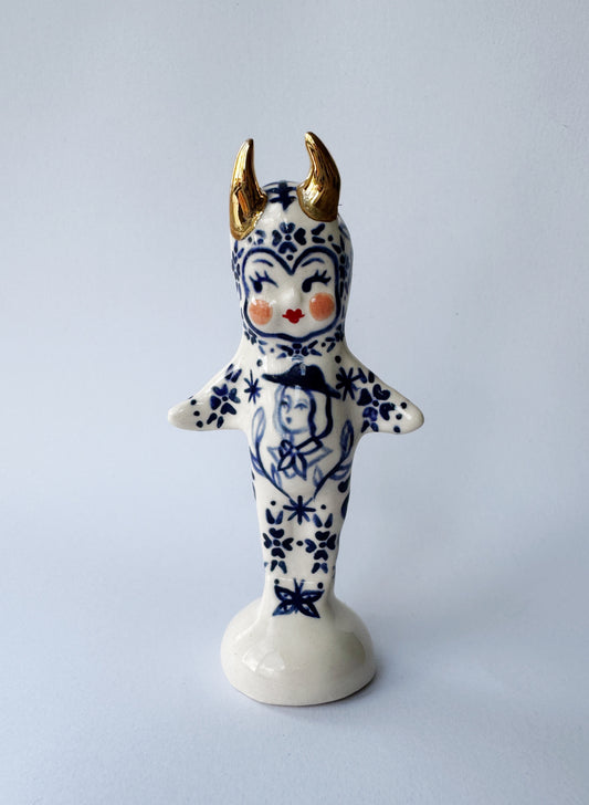 Tattooed Devil - royal Blue