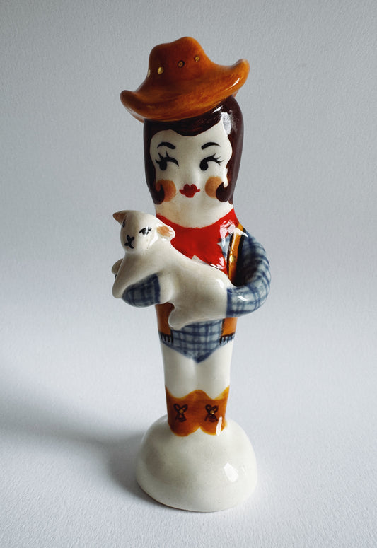 Cowgirl with Lamb