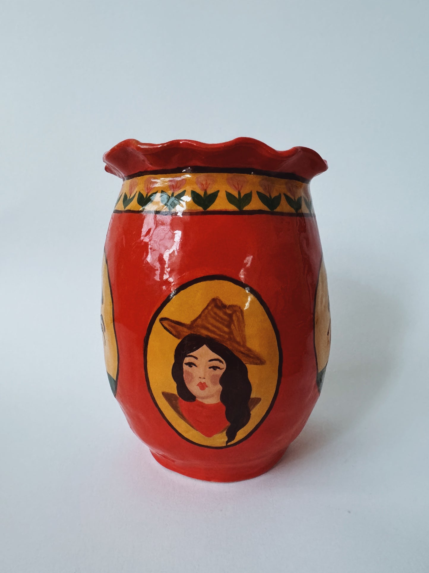 Cowgirl Vase