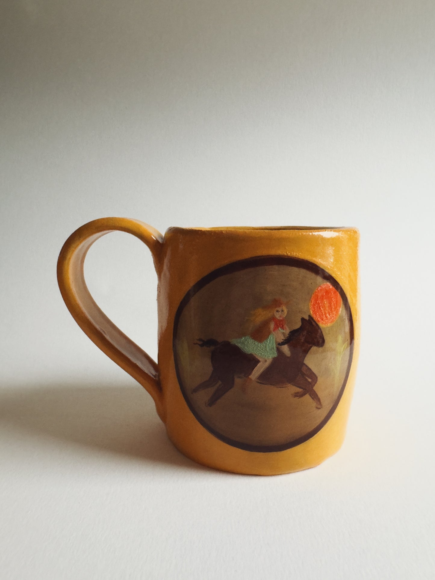 Cowgirl Mug - Yellow #1  *SECOND*
