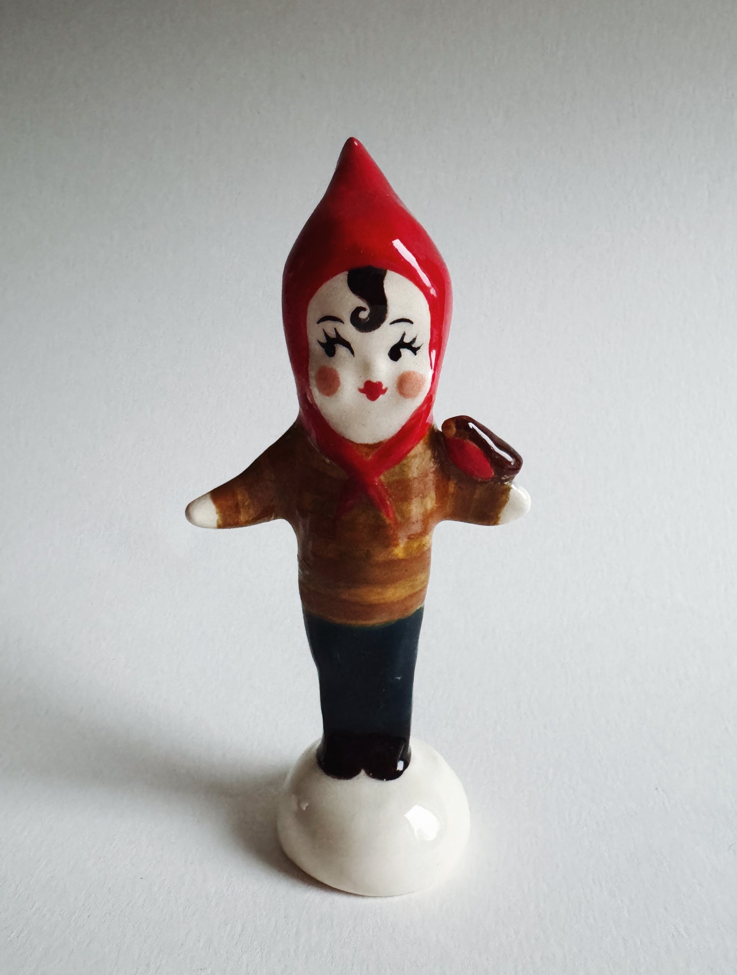 Winter Babe with robin