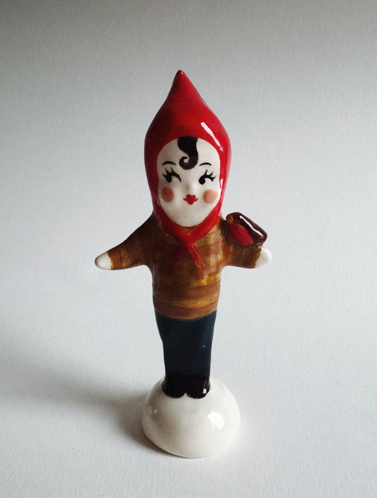 Winter Babe with robin