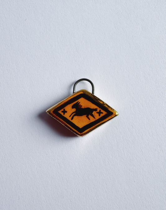 Horse Pendant - yellow Diamond