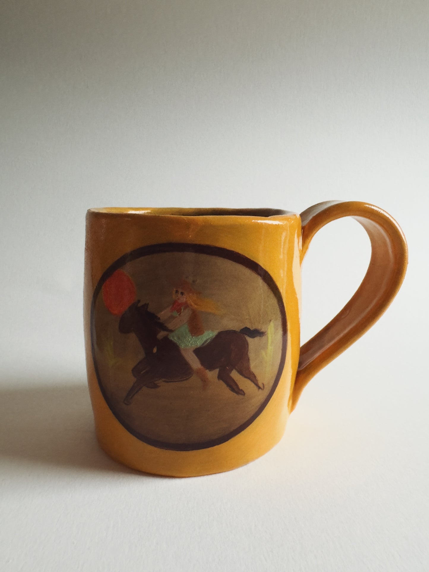 Cowgirl Mug - Yellow #1  *SECOND*